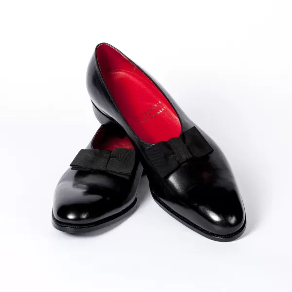 Saint Crispin's Schwarzer Tails-Schuh „Opera" Aus Kalbsleder* Mto