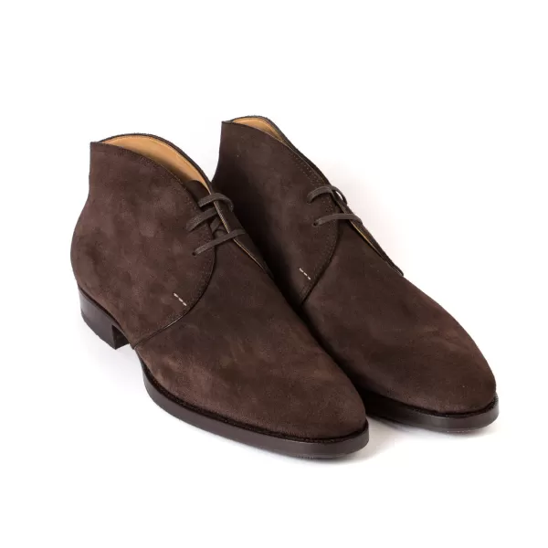 Saint Crispin's Stiefel „Dress Chukka" Aus Dunkelbraunem Wildleder* Mto