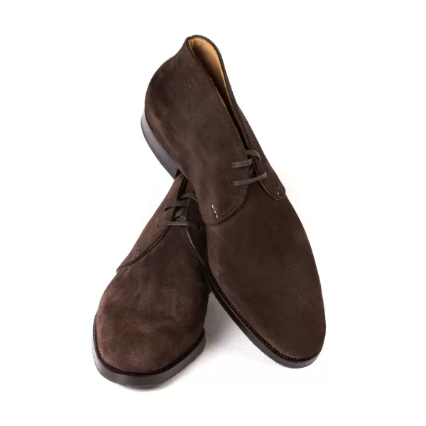 Saint Crispin's Stiefel „Dress Chukka" Aus Dunkelbraunem Wildleder* Mto