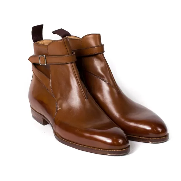 Saint Crispin's Stiefel „Jodhpur" Aus Braunem Kalbsleder Reine Handarbeit* Mto