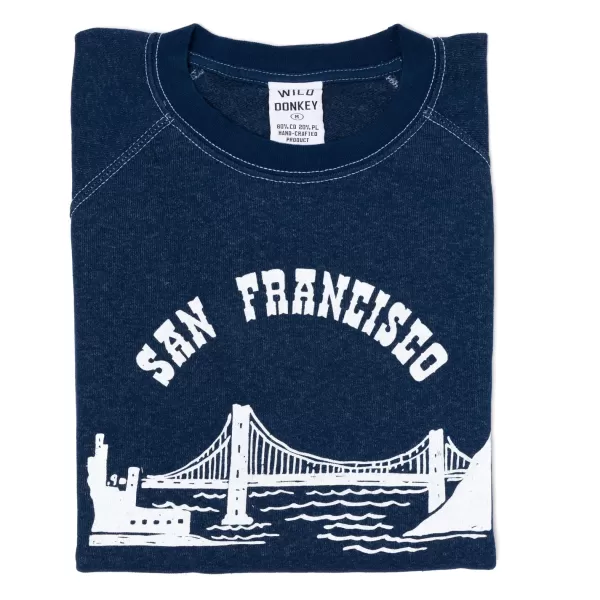 Sonderangebote X MJ Wild Donkey X Mj: Sweatshirt Mit Vintage-Print „San Francisco&Qu* Pullover + T-Shirts