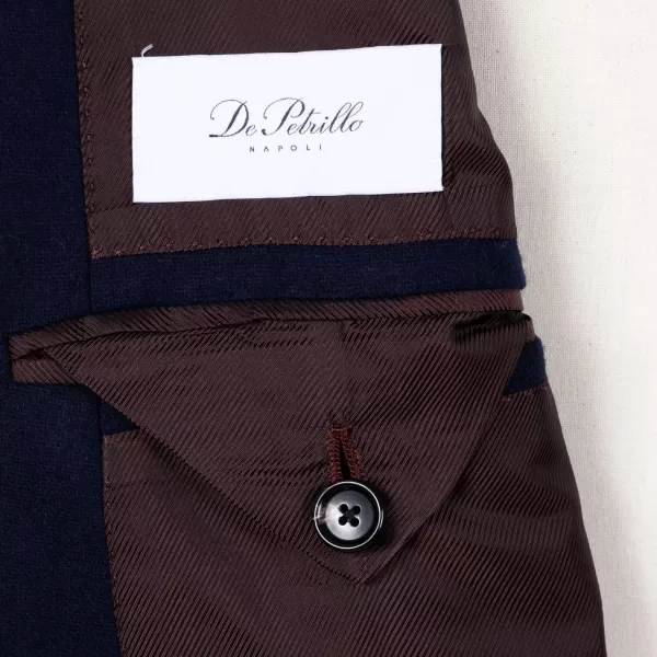De Petrillo Zweireihige Jacke „Blazer Dorato" Aus Wolle Und Kaschmir Handgefertigt* Anzugjacke